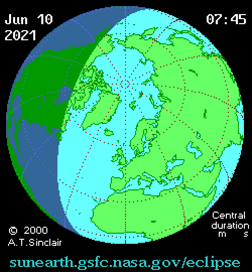 Annular Solar Eclipse Path Map